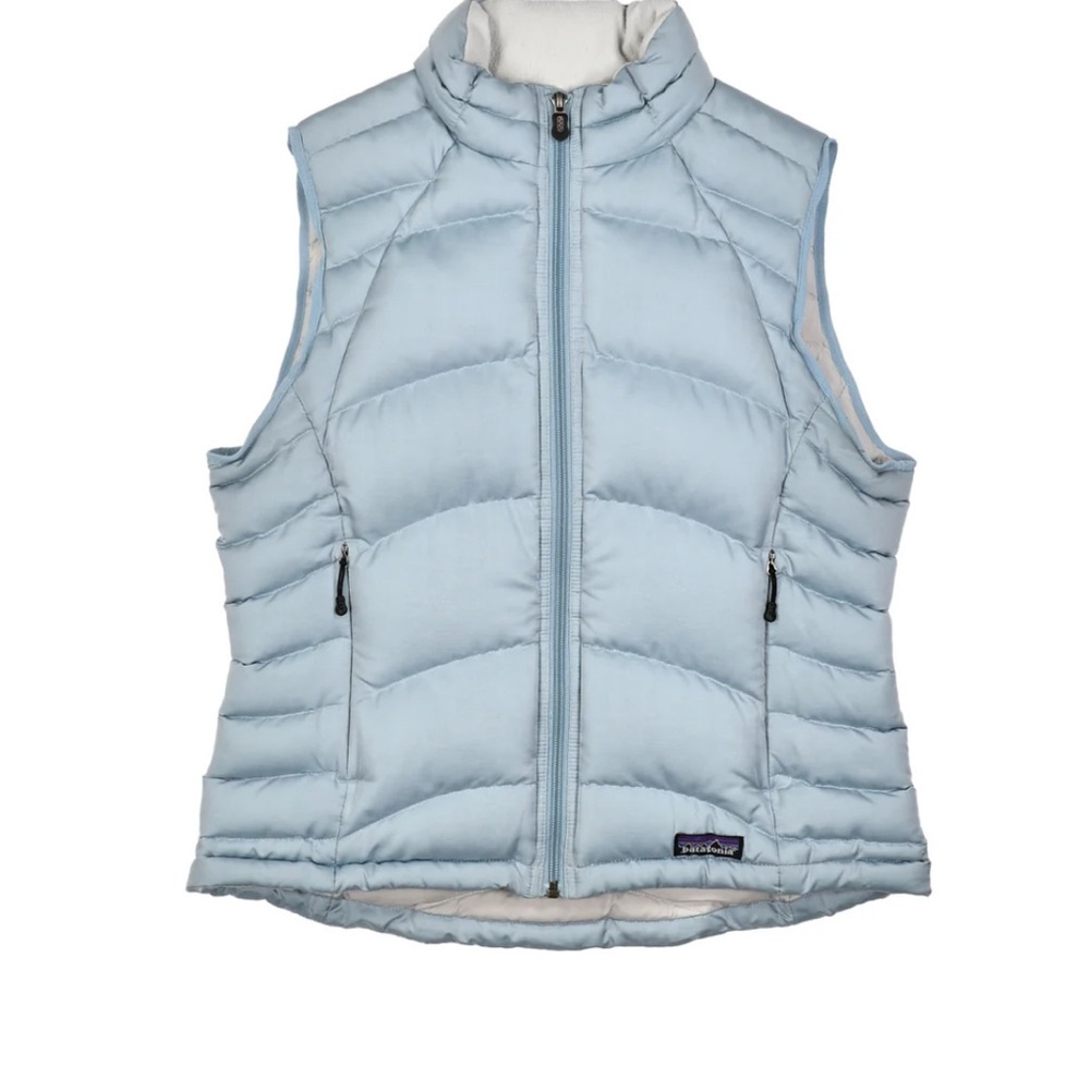 Patagonia Baby Blue Puffer Vest Size: Medium 85% Goosedown 15% goose feathers